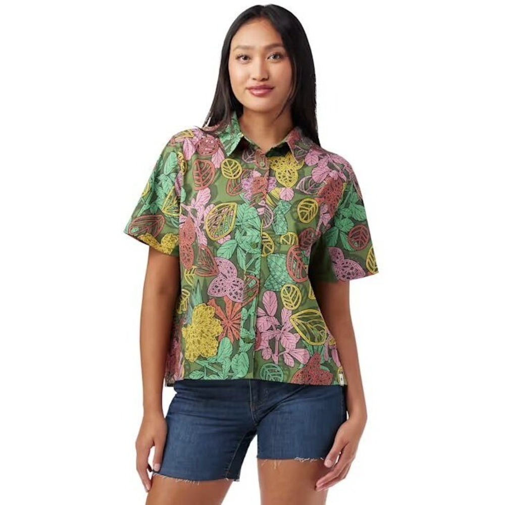 Smartwool Everyday Aloha Forest Hybrid Performance Shirt Women XL Fern‎ Green
